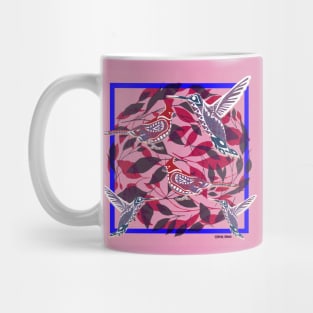 lovers and birds in ecopop mandala style Mug